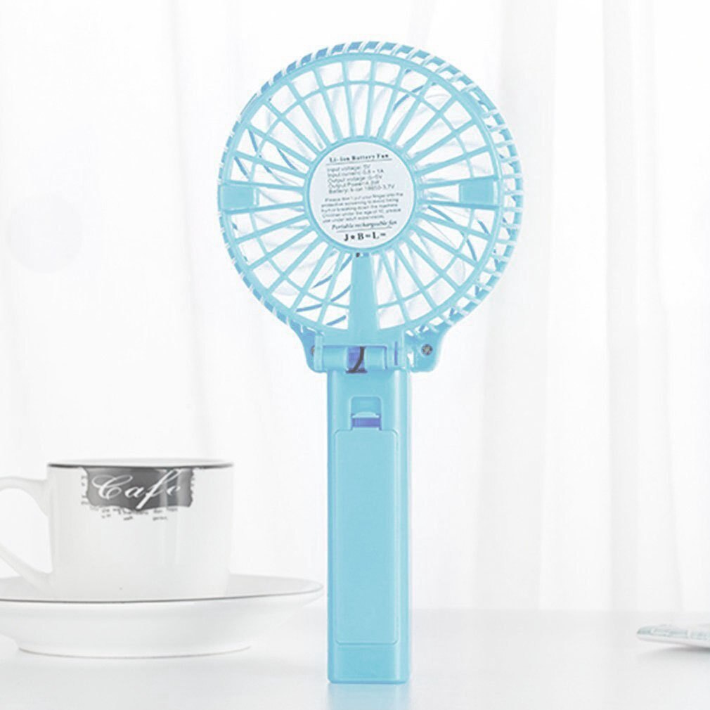 Bærbar håndblæser usb genopladelig foldbar håndholdt mini ventilator køler 3 hastighed justerbar køleventilator indretning