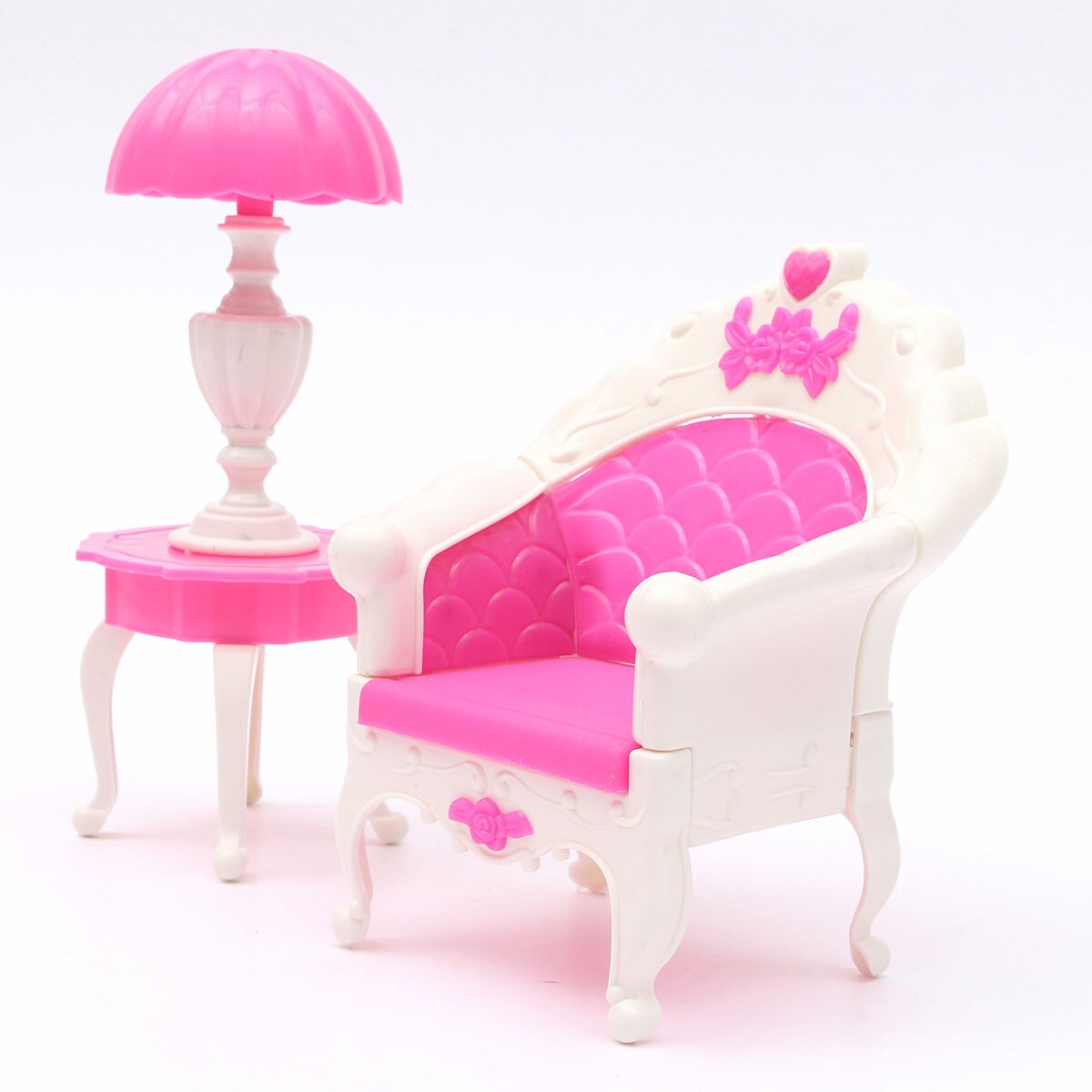 Miniatura Roze Poppenhuis Meubels Woonkamer Salon Sofa Set Voor Pop Poppenhuis Accessoires Speelgoed Voor Kinderen