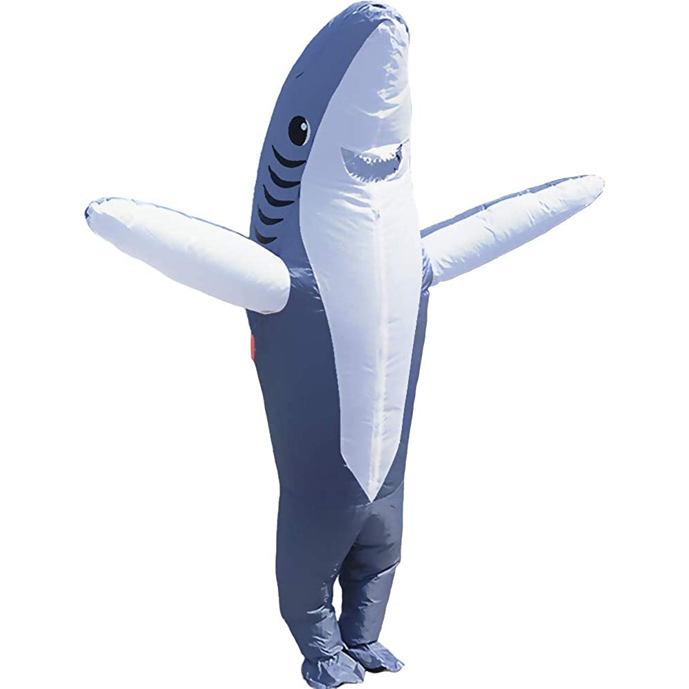 Outdoor Opblaasbare Kostuum Shark Game Fancy Dress Party Jumpsuit Cosplay Outfit Prop