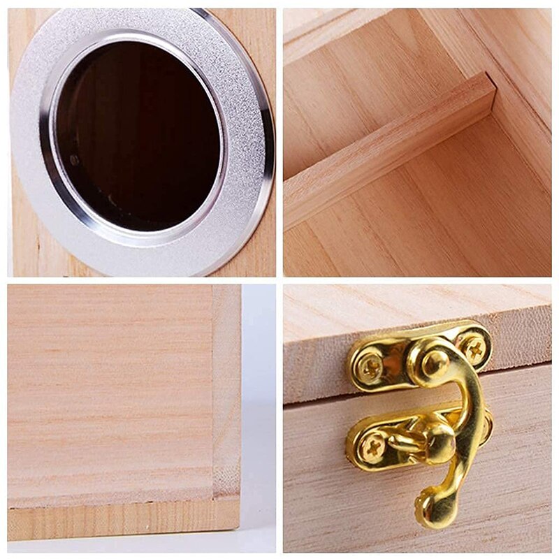 Parakeet Nest Box Bird Cage with Natural Pine Wood Bird Nest Breeding Box Cage for Budgie Cockatiel Conure Parrot Bird Egg Nest