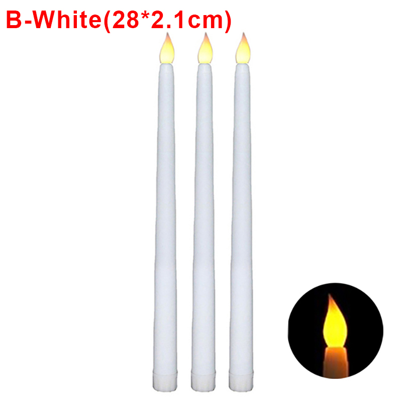 3/1 pièces LED bougies sans flamme alimenté par batterie lampes chauffe-plat électroniques pour la maison mariage fête d'anniversaire décoration éclairage: YELLOW / GRIS FONCÉ