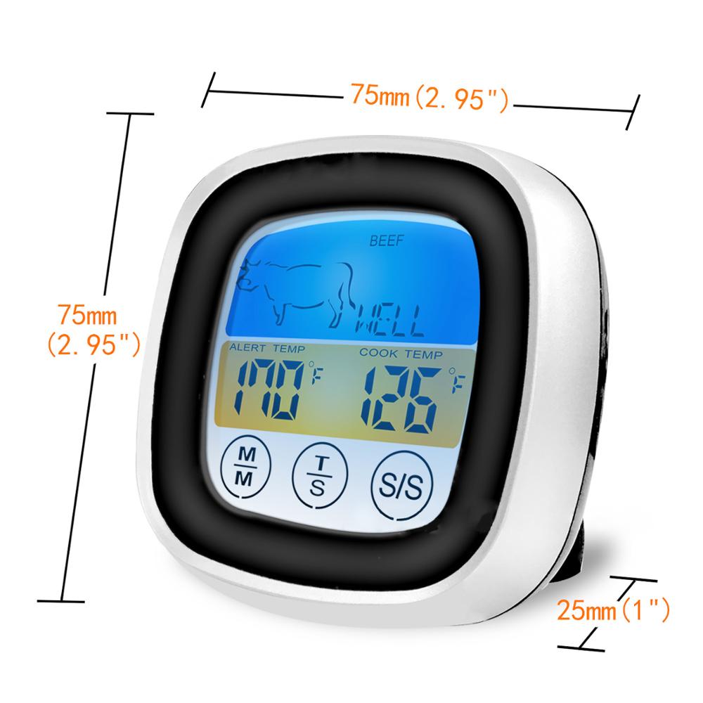 Touch Bbq Thermometer Voor Oven Vlees Grill Met Pr... Grandado