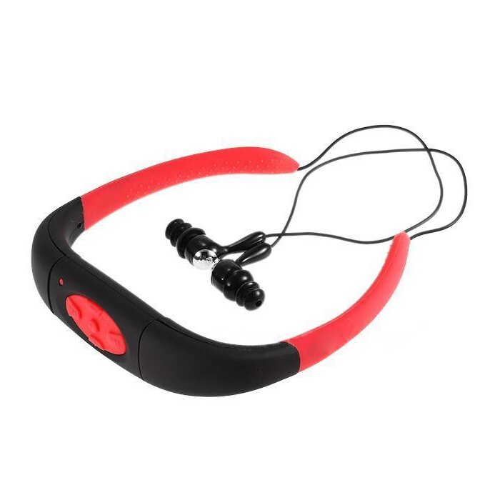 Sport Waterdichte 8Gb Zwemmen Duiken Onderwater MP3 Speler Fm-Radio Oortelefoon: Default Title