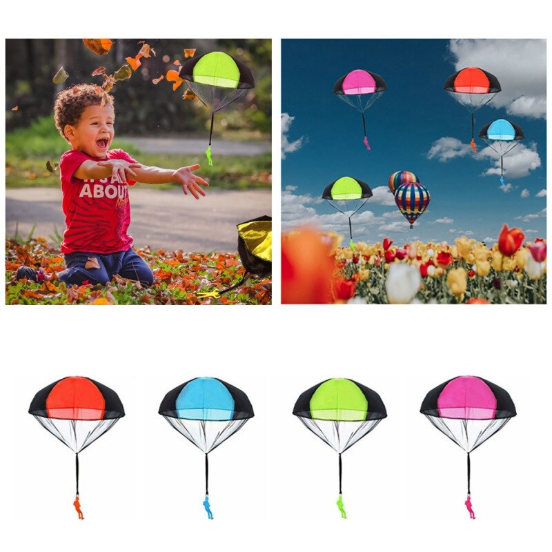 Paracaídas de juguete de soldado a mano para niños, juegos al aire libre para interiores, minisoldado, paracaídas, juguete infantil deportivo, 1 ud.