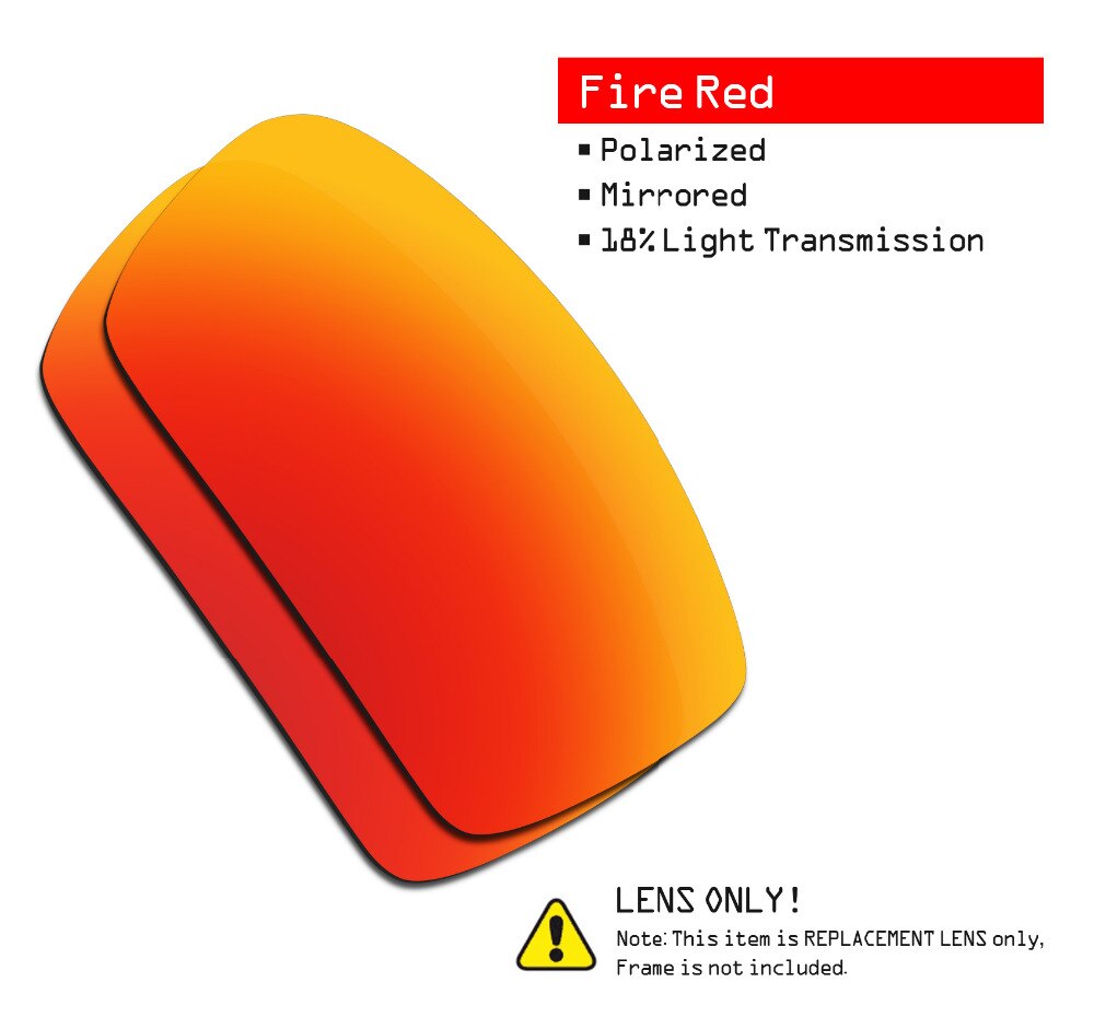 SmartVLT 2 Pairs Gepolariseerde Zonnebril Vervanging Lenzen voor Oakley Gascan Stealth Zwart en Fire Red