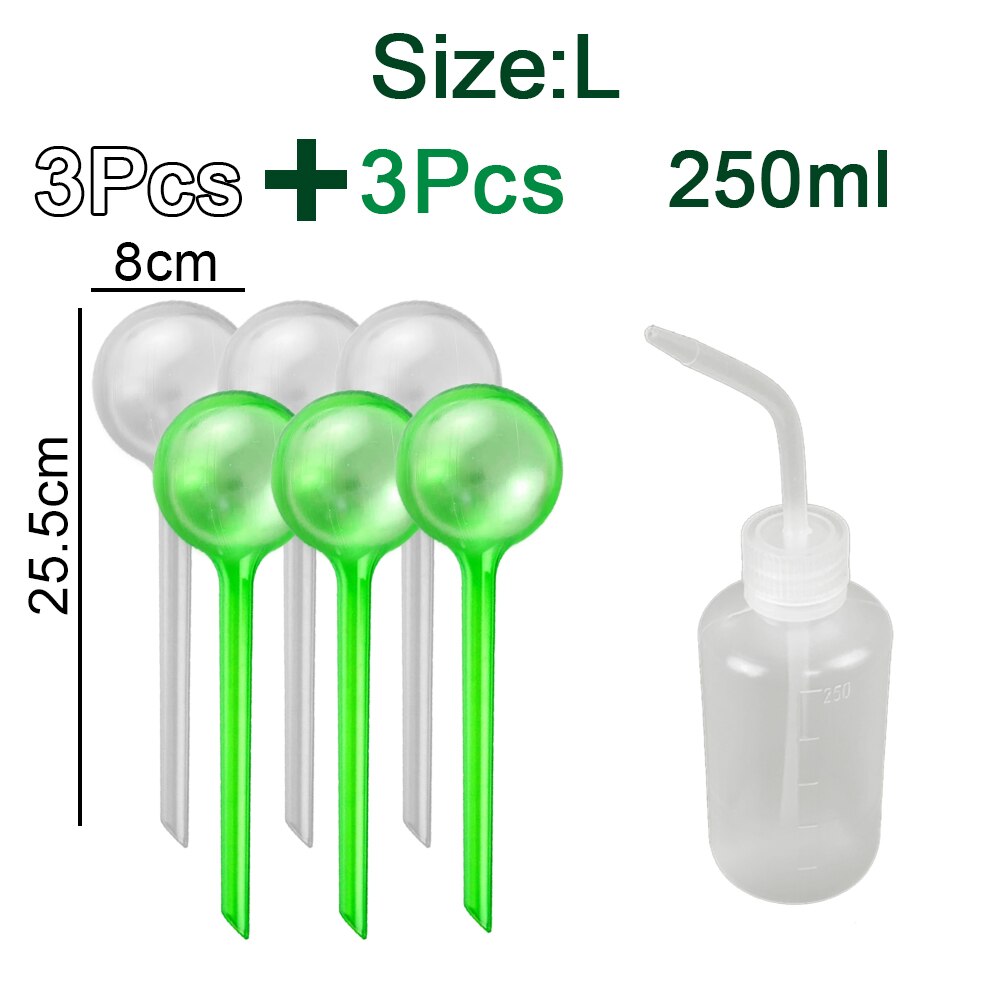 Automatische Pflanze Bewässerung Lampen Selbst Bewässerung Bälle Haus Garten Wasser Können Spike Blume Zimmerpflanze Gerät Tropf Bewässerung System: 6 PCS L Set C