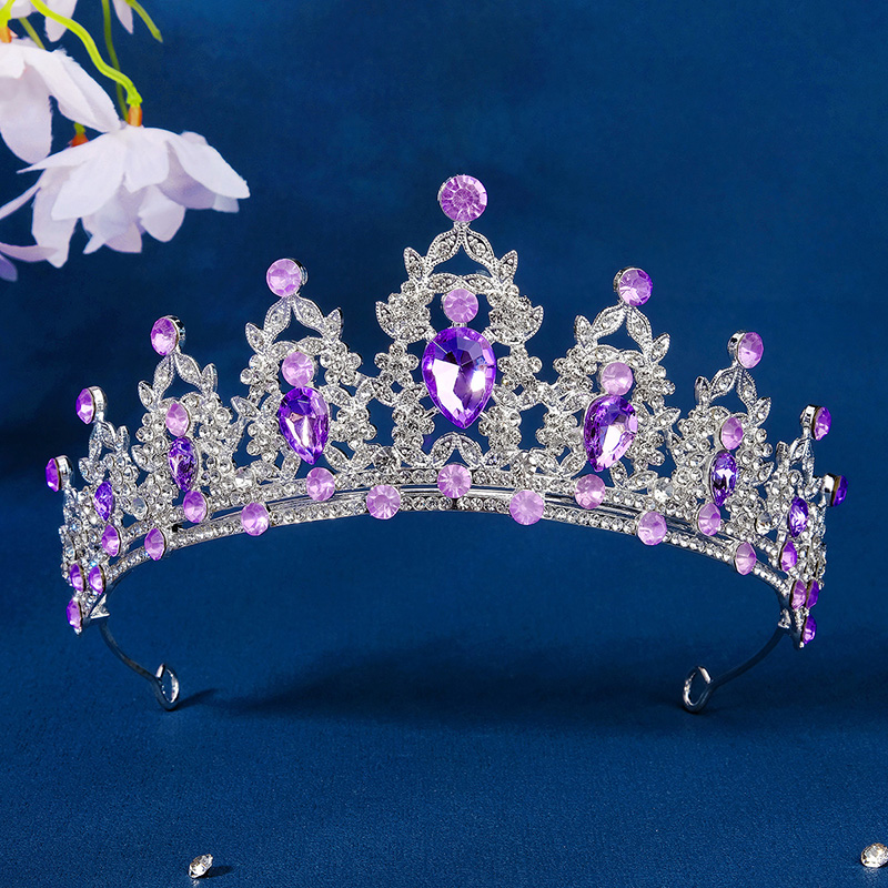 Mode Zwart Kristal Haar Kroon Voor Vrouwen Prom Gouden Kleur Tiara 'S En Kronen Haaraccessoires Bruids Haar Sieraden: Army Green