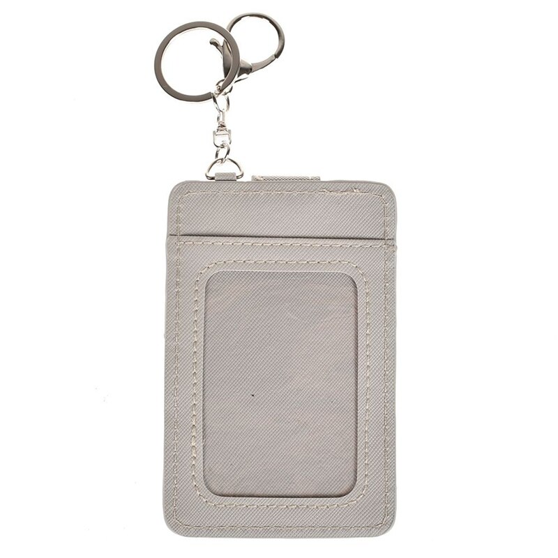 Pu læder badge holder kontor nøglering id-kortholdere mini tegnebog 3- slot kreditkort buskort badge taske rejsetilbehør