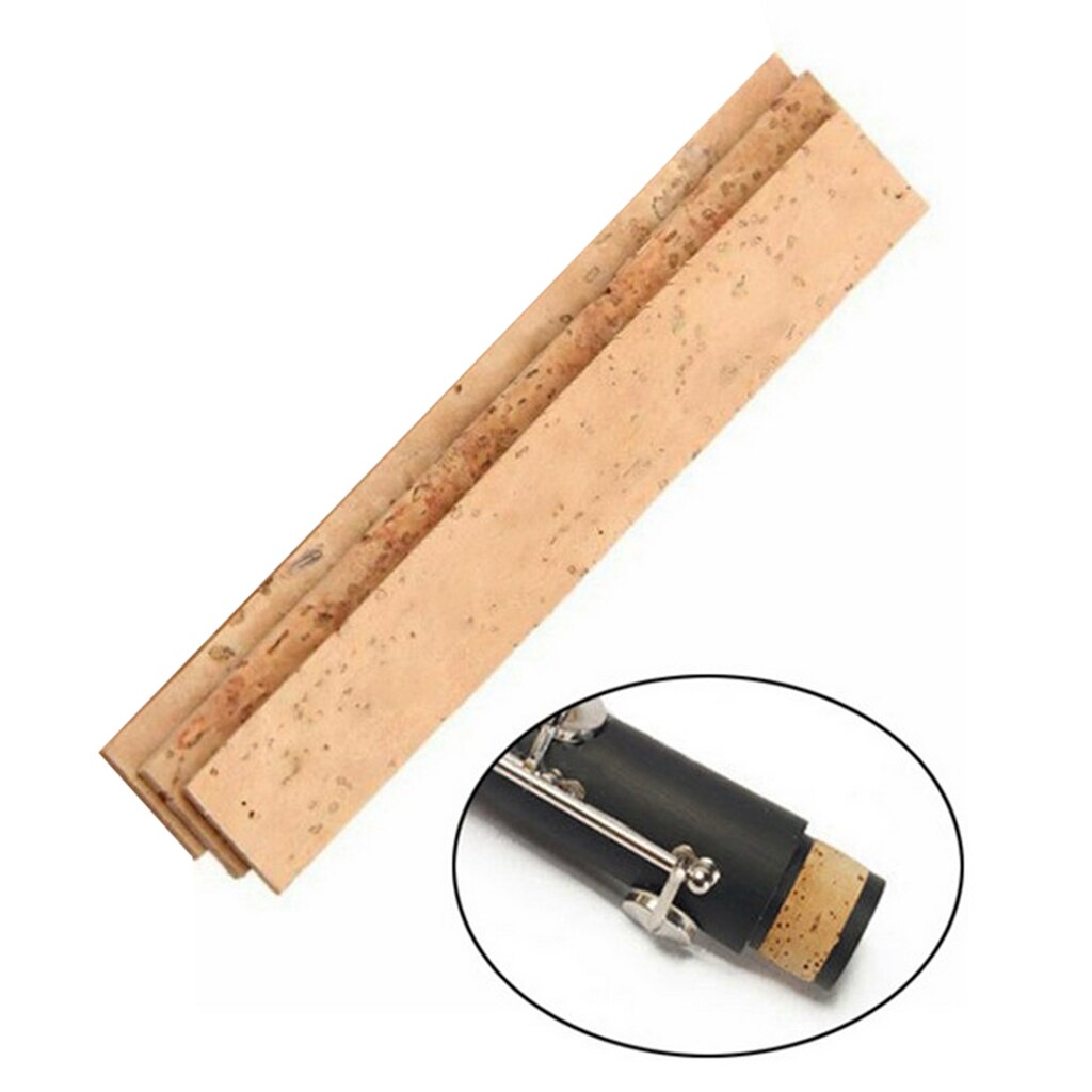 3x Wood Clarinet Natural Neck Cork Sheet Bb Clarinet Accessory 81 x 11 x 2mm
