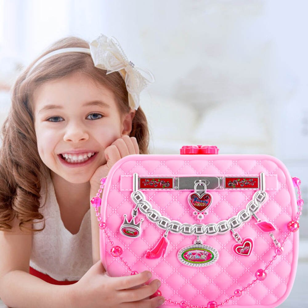 Make Up Toy Pretend Play Kid Makeup Set Safety Non-toxic Makeup Kit Toy for Girls Dressing Cosmetic Travel Box Girls Beauty Toy