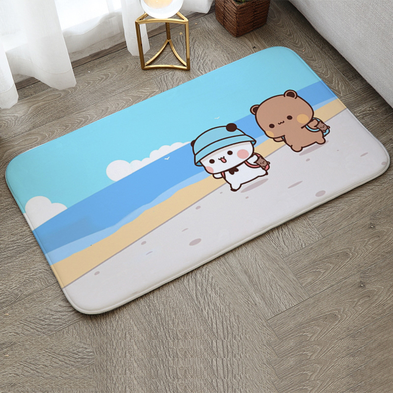 Tapis non ald de petite taille pour la décoration de la maison, porte d'entrée, virus, balcon, sol de la salle de bain, bienvenue, chambre à coucher: 1000 millimètres x 1000 millimètres / Marron