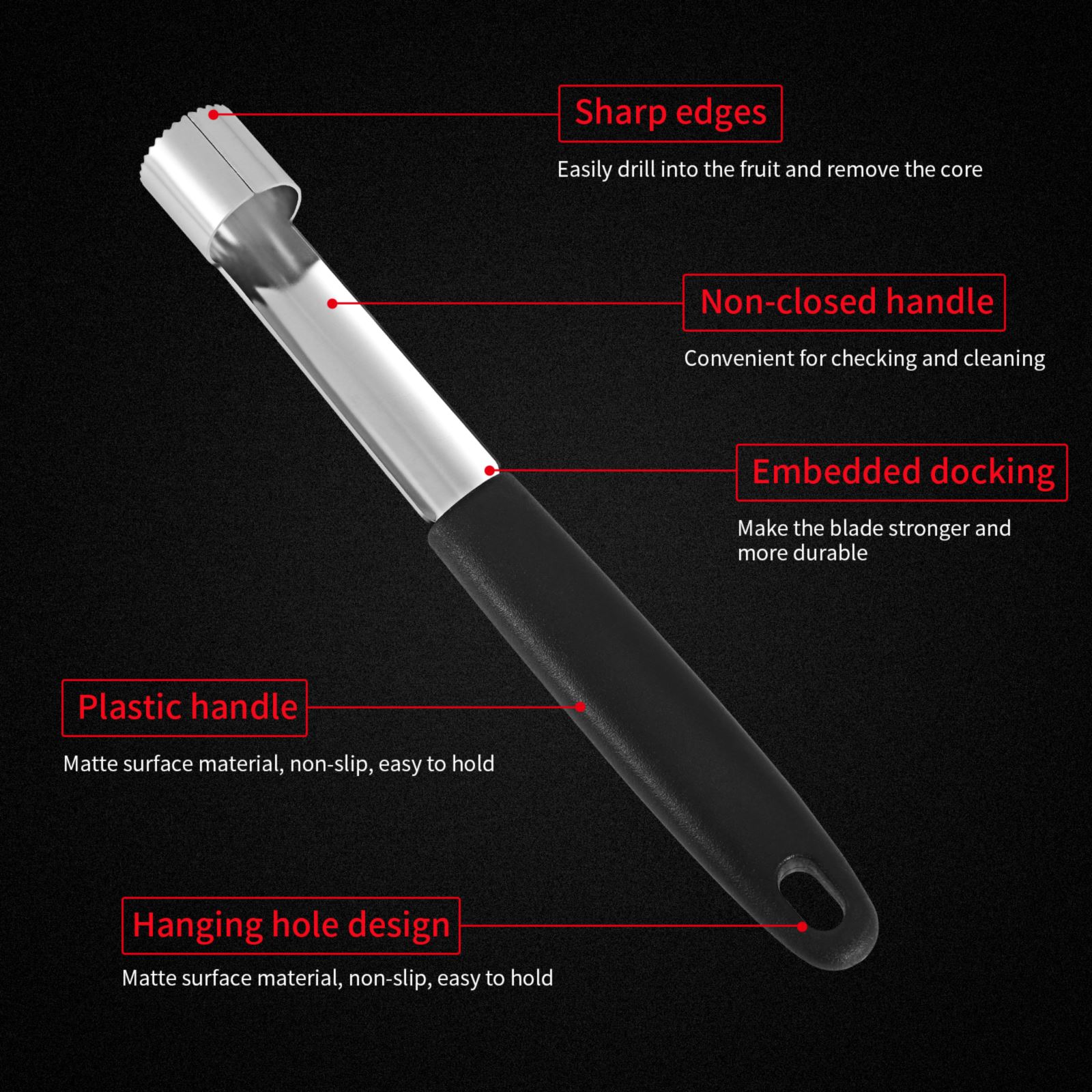 Fruit Appel Peer Corer Remover Staal Twist Core Seed Remover Pitter Keuken Huis Tool Fruit Corer Zaad Remover Fruit zaad