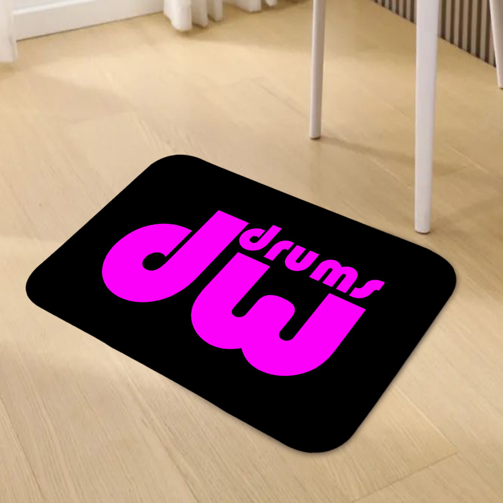 DW tambours paillasson salon tapis entrée salle de bain tapis de sol porte tapis décoration de la maison 40x60 cm: 1000 millimètres x 1000 millimètres / Black