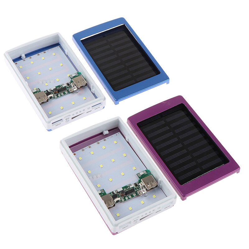 Dual Usb Led Licht 5-Cell 18650 Battery Charger Box Solar Power Bank Diy Case Kit
