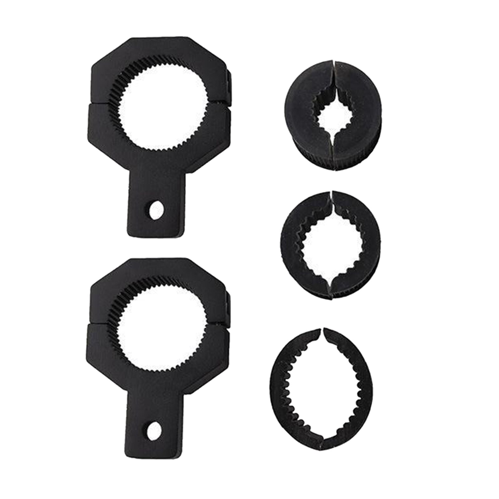 4PCS Mounting Bracket Kit LED Off-Road Light Vertical Bar Tube Clamp Bracket Black