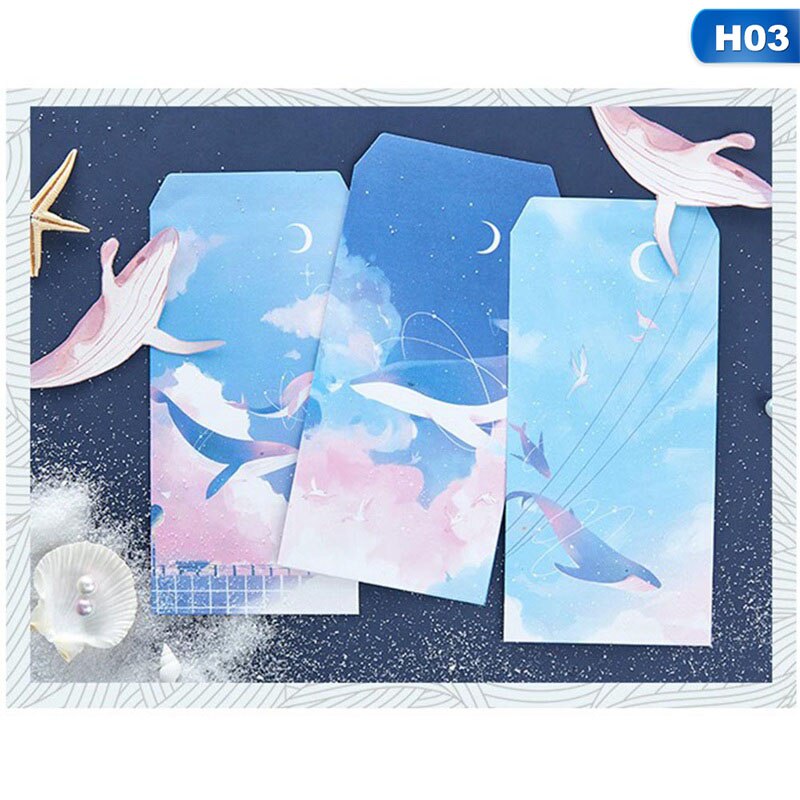 Cute Cartoon Cherry Envelope Letter Papers Festival Card Seasonal Kids Birthday Greetings Letter Stationery Supplies: H03