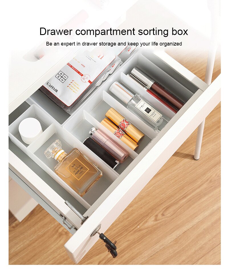 Storage Drawers Adjustable Partition Drawer Storage Box Can Be Combined With Translucent Organizer Drawers Divided Storage Box