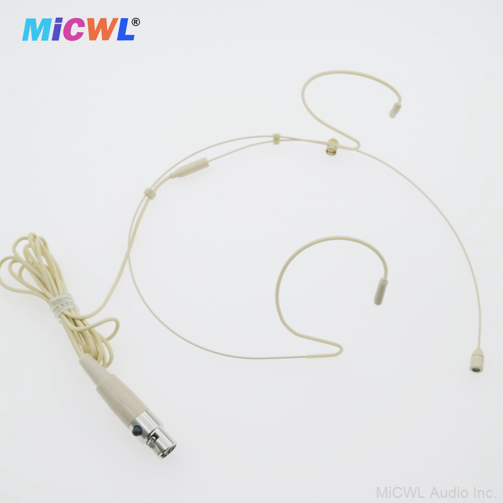 Beżowy HM200 ukryty Mini mikrofon z podwójnym zestaw słuchawkowy dla Shure Sennheiser AKG MiPro Audio-Technica Wirelss etui z suwakiem z paskiem