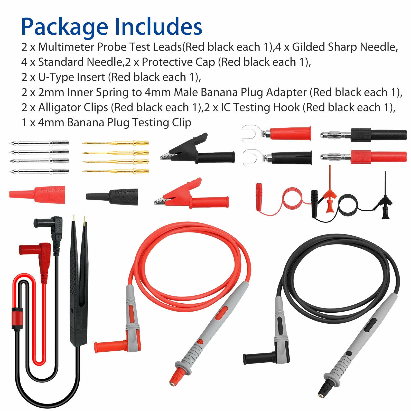 21 in 1 Multimeter Test Lead Kit for Fluke Electrical Alligator Clip Test Probe