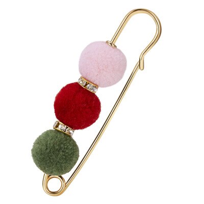 Stor farvet perle broche pin kjole rhinsten perler dekoration spænde sikkerhedsnål smykker brocher til skjorte krave tilbehør: G