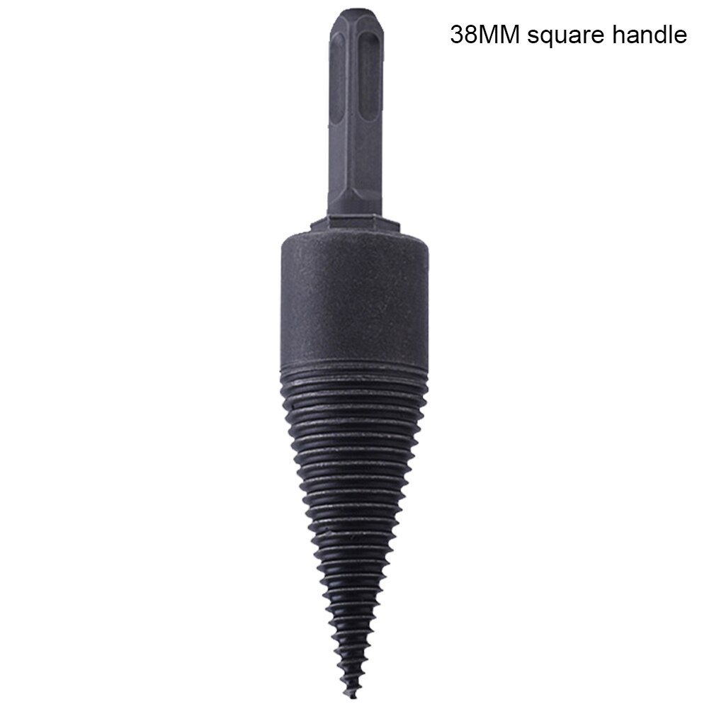 Hexagonal/Square/Round Shank Firewood Drill Bit Chop Wood Splitter Screw Splitting Reamer Tool: 38mm / Square handle