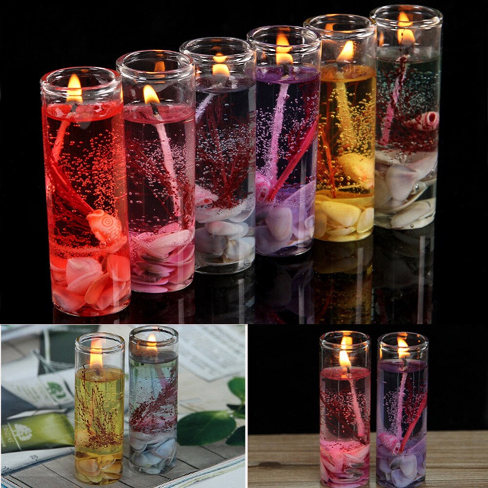 10 sztuk darmowa wysyłka romantyczna świeca kryształowa galaretka świeca ślub walentynki świece aromaterapia morze galaretki dekoracja na urodziny