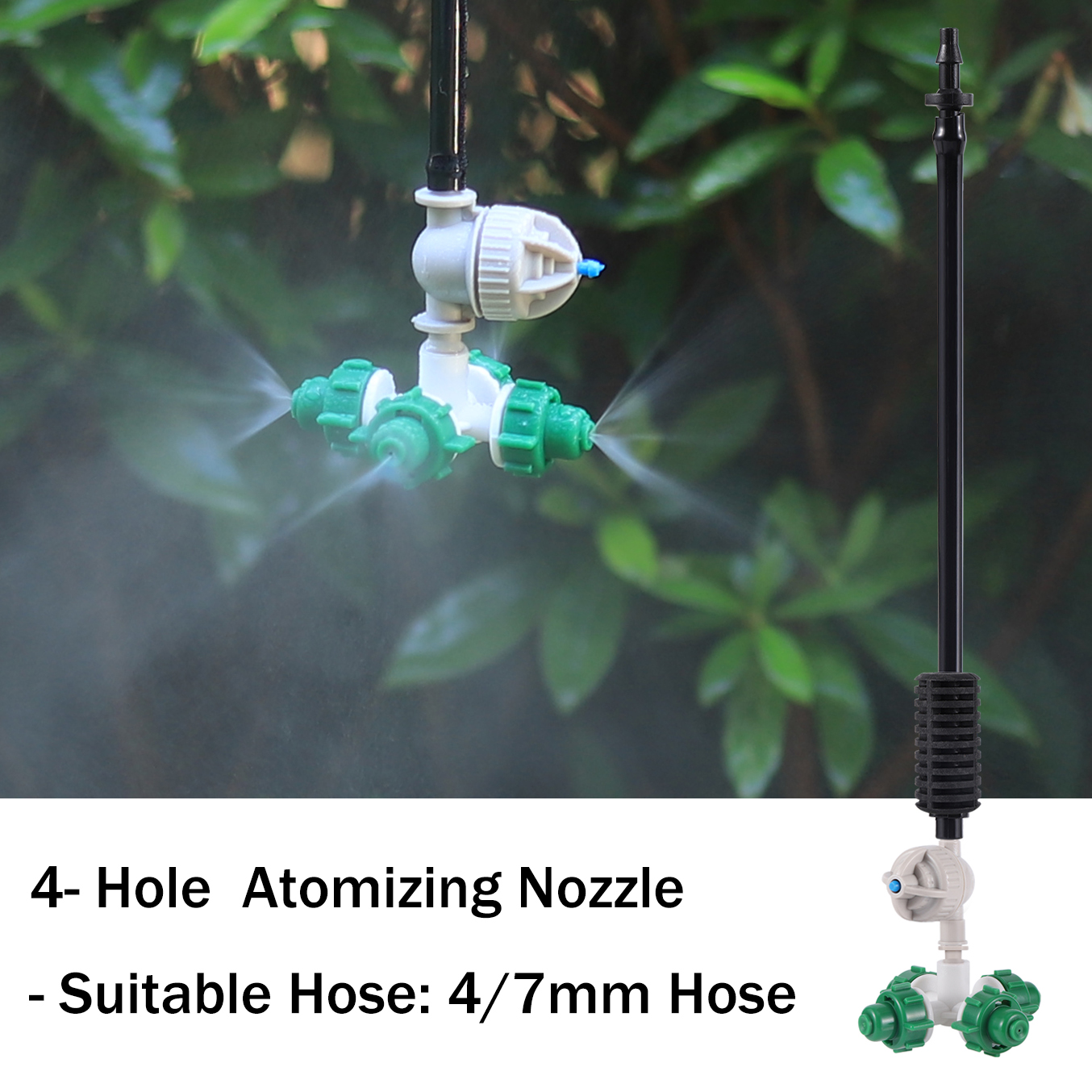Plante plen dyse hage kryss forstøvningsdyse drivhus sprinkler hengende vanning luftfukting forstøvningsdyse: Lysegrå