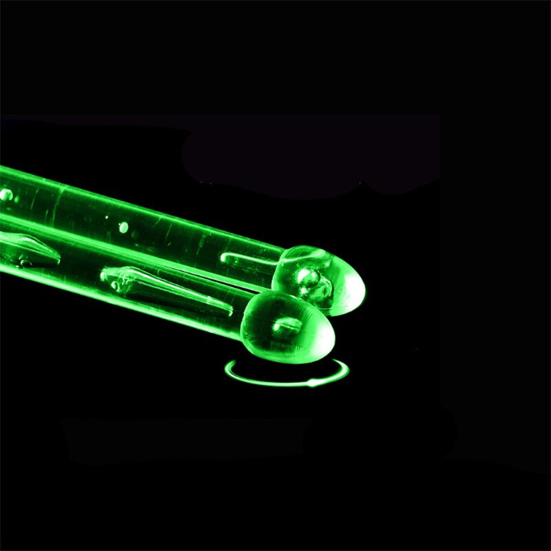 Batesmusik makromolekylær sammensat lyst lår ledede lette trommestikker percussioninstrument lysende tilbehør til tromme: Grøn