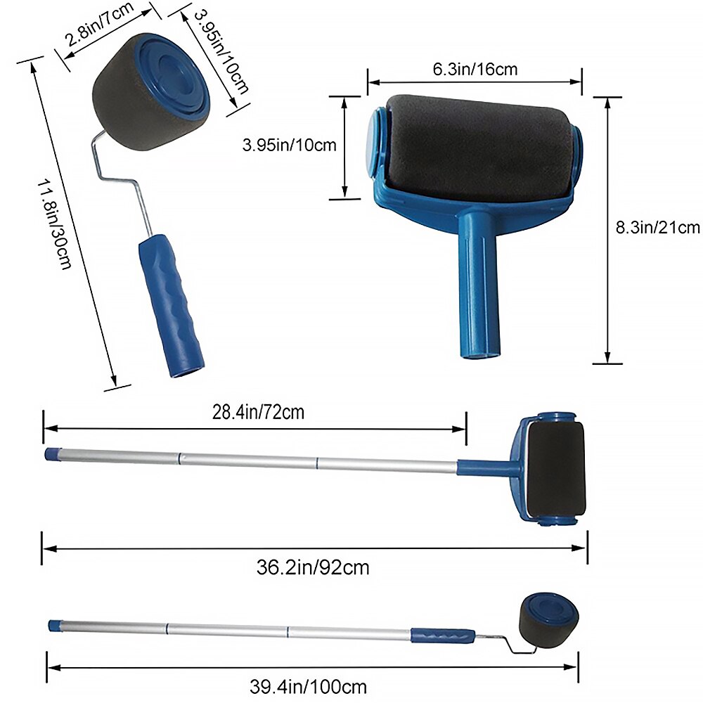 8pcs/set Wall Decorate Painting Roller Brush Set Paint Brush Kit Multifunctional House Paint Easy DIY Paint Roller Tools Set