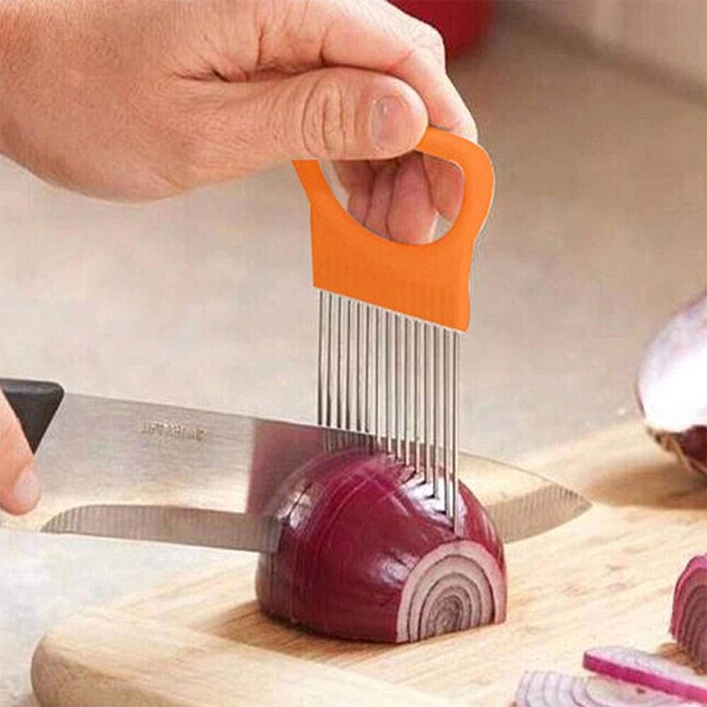 Roestvrij Staal Ui Handheld Eenvoudige Slicer Fruit Groente Snijder Aardappel Keuken Tool Bar Accessoires