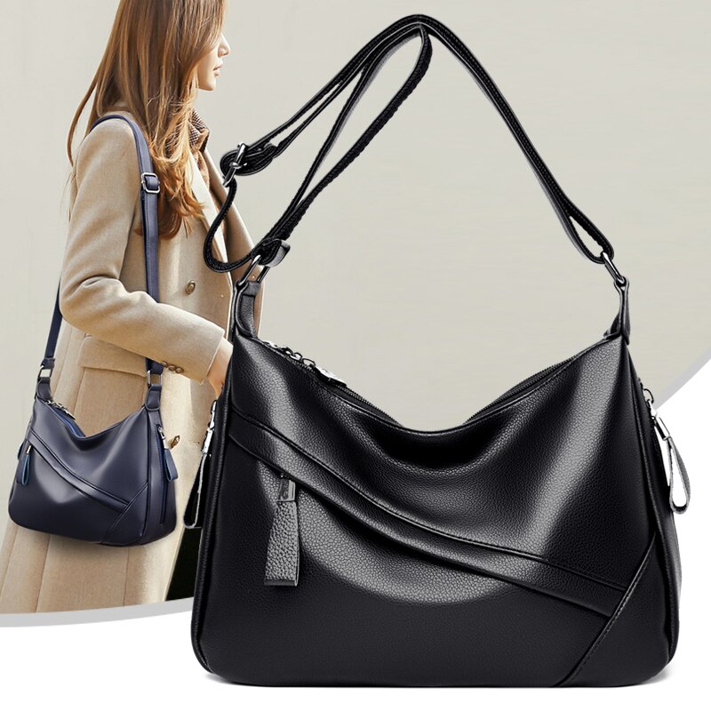 Oude Tang Effen Kleur Pu Lederen Schoudertassen Voor Vrouwen Luxe Messenger Bag Sac epaule