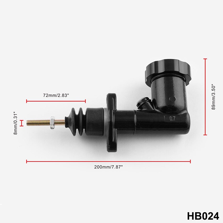 Brake Master Cylinder Aluminum Master Cylinder 3/4" Bore Compact Girling Style For Hydraulic E-brake