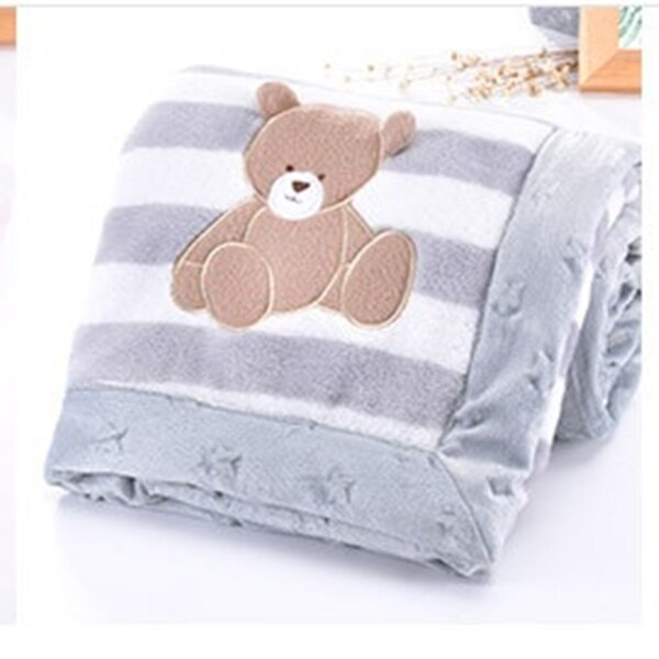 Baby Deken Pasgeboren Beddengoed Deken Leuke Cartoon Coral Fleece Baby Inbakeren Super Zachte Baby Wrap Infant Kids Deken 75*100Cm: 1