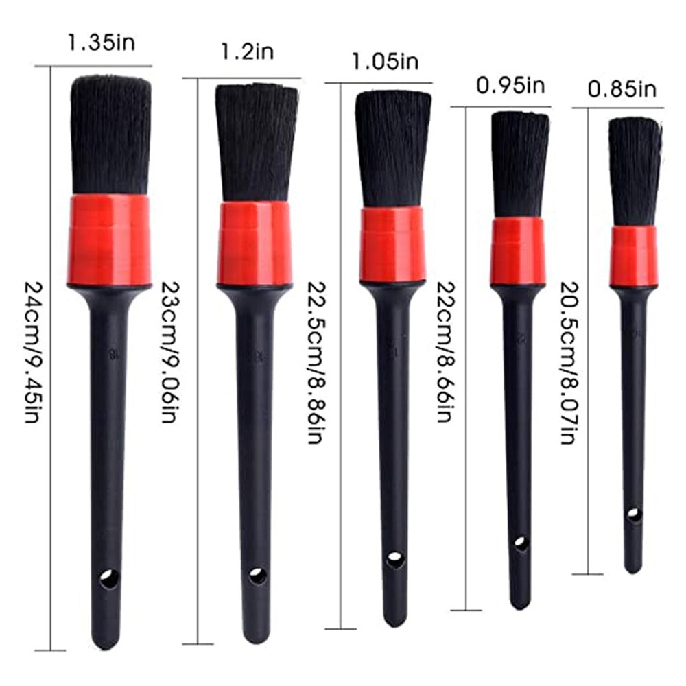 Car Cleaning Detailing Brush Set Dirt Dust Clean Brush Car Motorcycle Interior Exterior Leather Air Vents Care Clean Tools