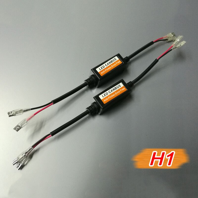 D-Lumina H7 LED-koplamp Canbus-decoder Anti-flikkerharnas, lampen Weerstanddecoders Foutloze conversiekit, adapter Waarschuwingsonderdrukker condensatoren (pak van 2