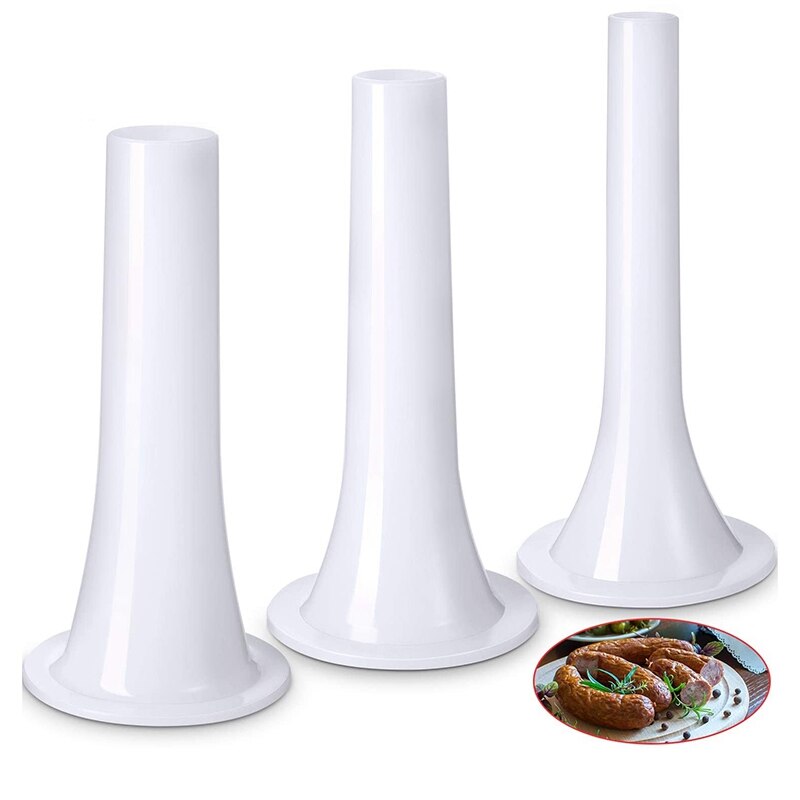 9 stk plastpølsehorn rør trakter pølse verktøy til størrelsen 5 kjøttkvern matkvernen 1.5cm,1.9cm,2.3cm: misligholde tittel