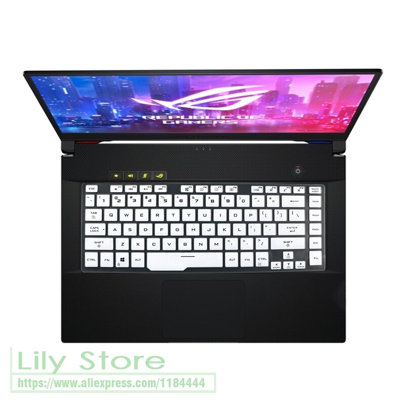 for Asus ROG Zephyrus G15 GA502I GA502IU GA502IV GA502D GA502DU GA502GU GA502 I IU IV DU GU Laptop Keyboard Cover Protector: white