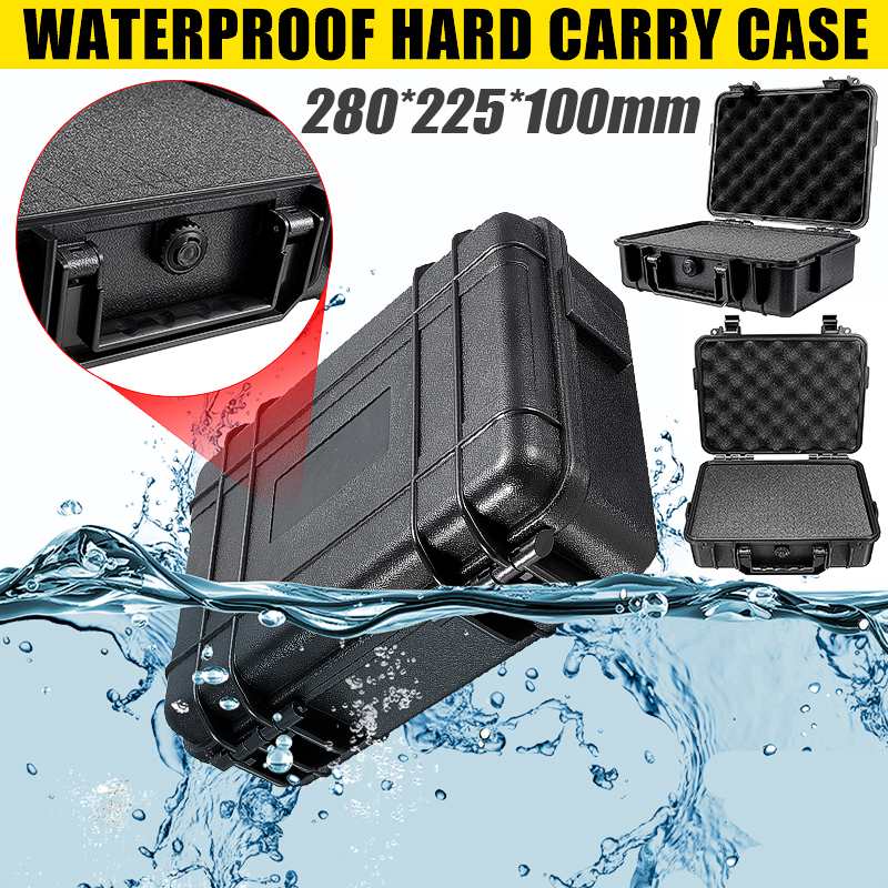 7 Sizes Waterproof Hand Carry Tool Case Bag Storage Box Camera Photography with Sponge Black