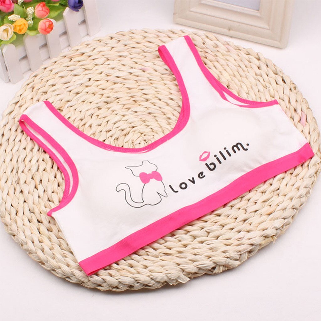 Young Girls Bras Comfortable Student Underwear Lace Cotton Children Undergarment Clothes May 7th: E