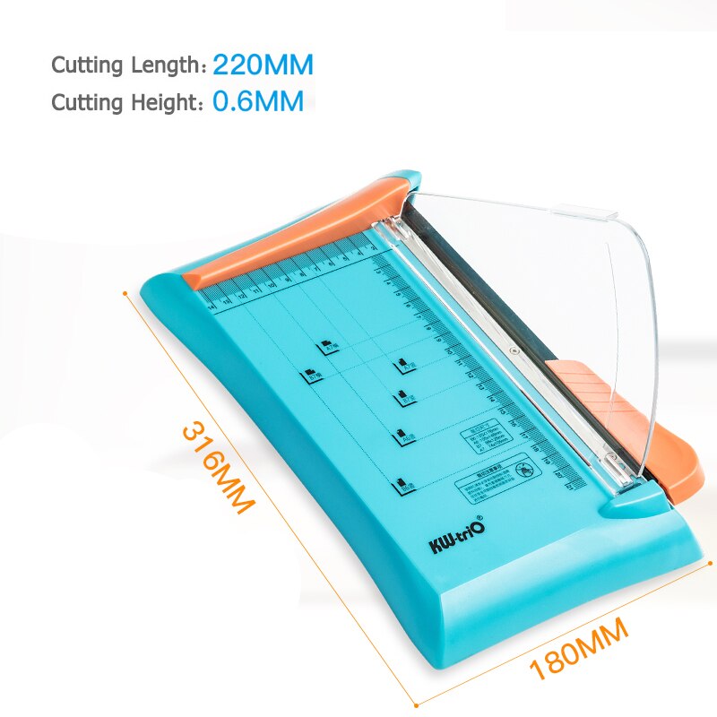 Paper Cutter Cutting Photo Safety Baffle Cutter Small Paper Cutter Portable Portable Manual Cutting Light And Easy To Carry: green