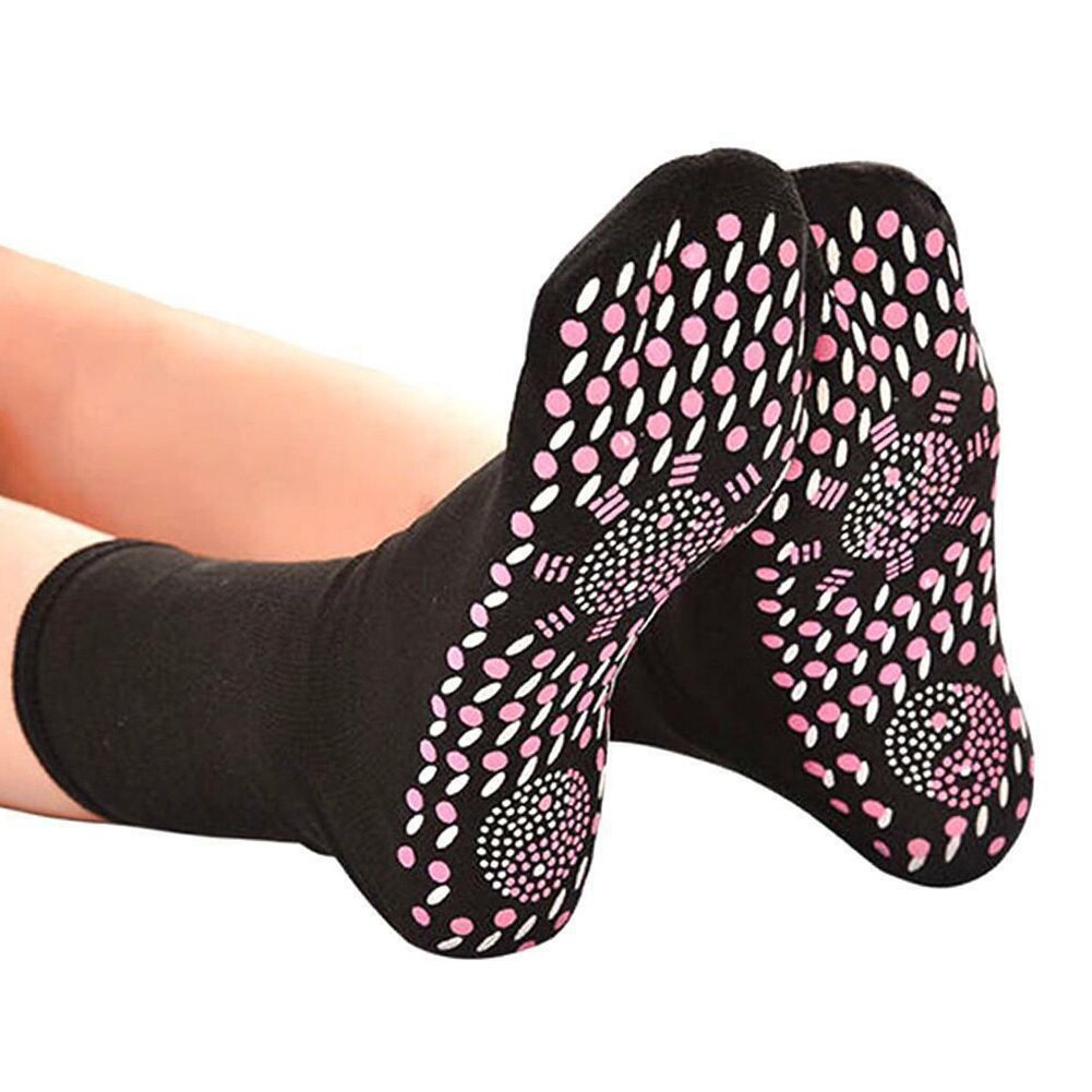 Tourmaline Adult Socks Self Heating Washable Deodorize Fatigue Relieve Sports Soft Magnetic Therapy Warm Stimulate Health Care