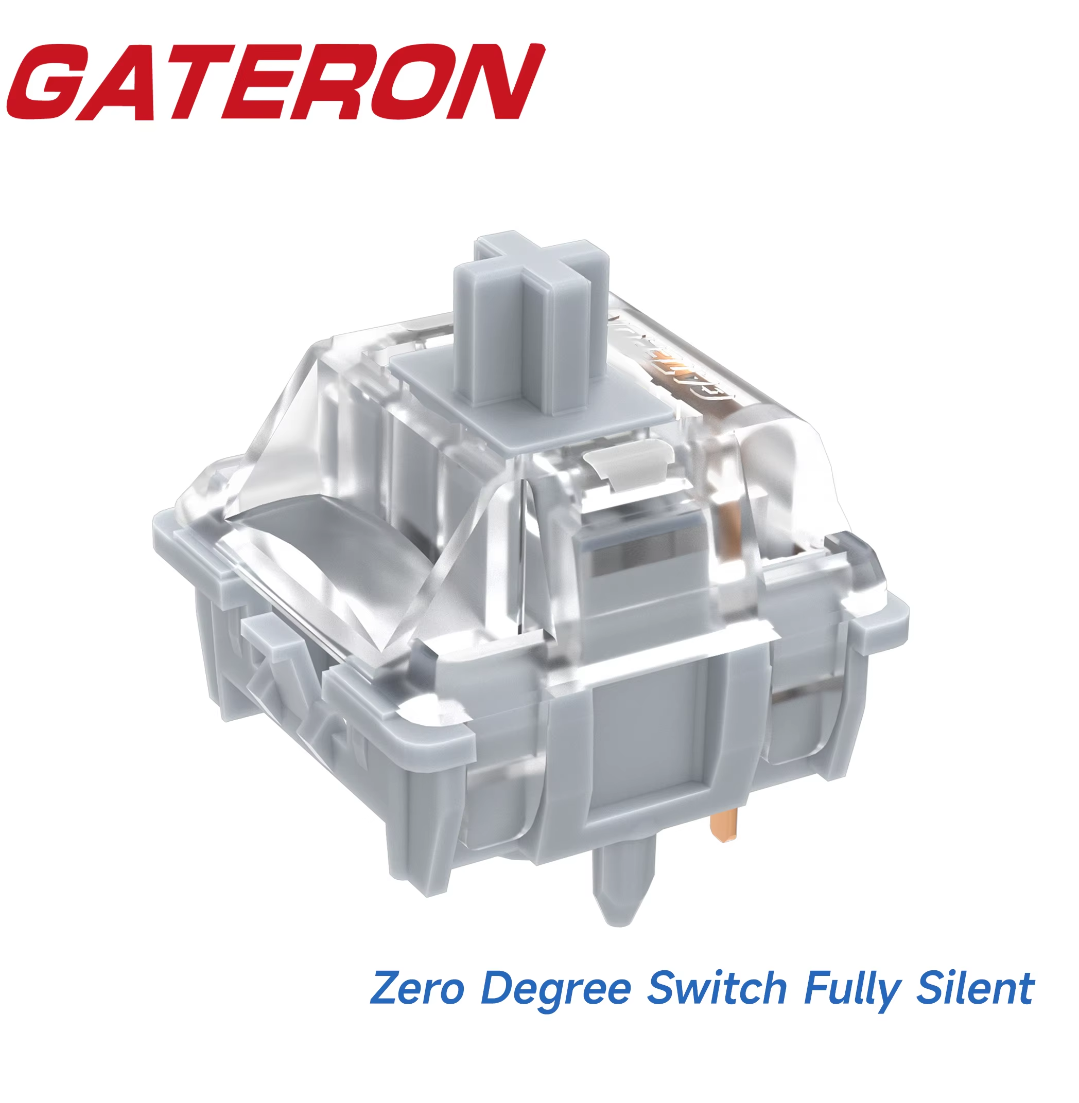 Gateron 0 ° Przełącznik z zerowym cichym przełącznikiem Liniowy przełącznik z zerowym stopniem 0 stopni Klawiatura mechaniczna do gier Podwójna szyna Silent Pad Przełączniki MX: Biały Przełącznik