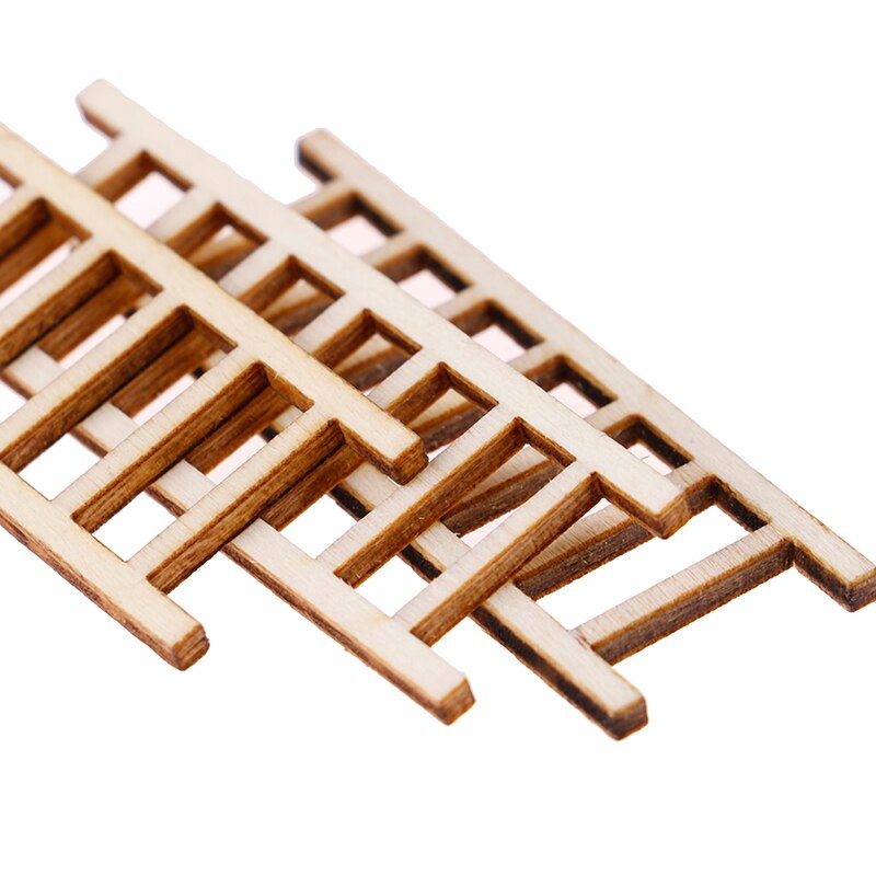 3Pcs Mini Wood Ladder Figurines Craft Garden DIY Ornament Garden Decoration