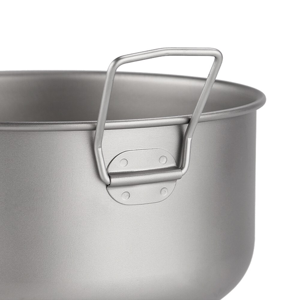 Lixada 2100ml titanium gryde suppe gryde pande gryde hjemmekøkken udendørs camping backpacking titanium køkkengrej