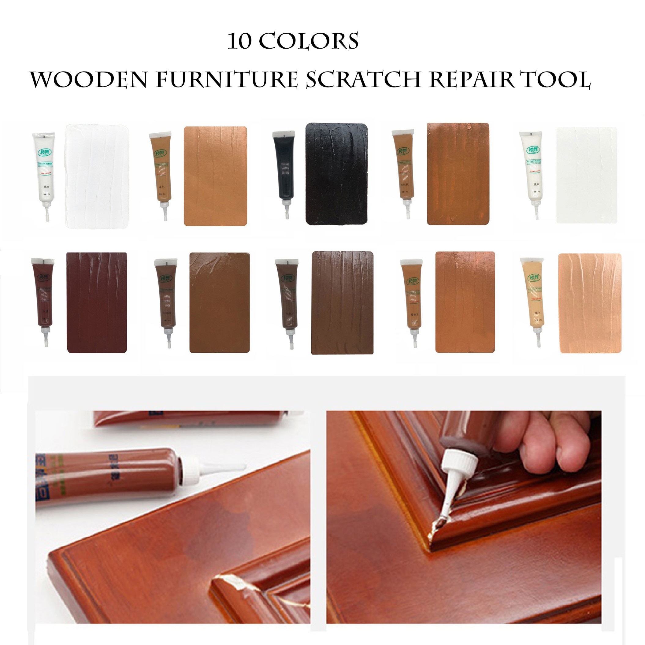 DIY Wooden Furniture Scratch Repair Tool Wood Floor Touch Up Paint Pen Fill Remover Home Furnitures Paint Wax Scratches Fix Care