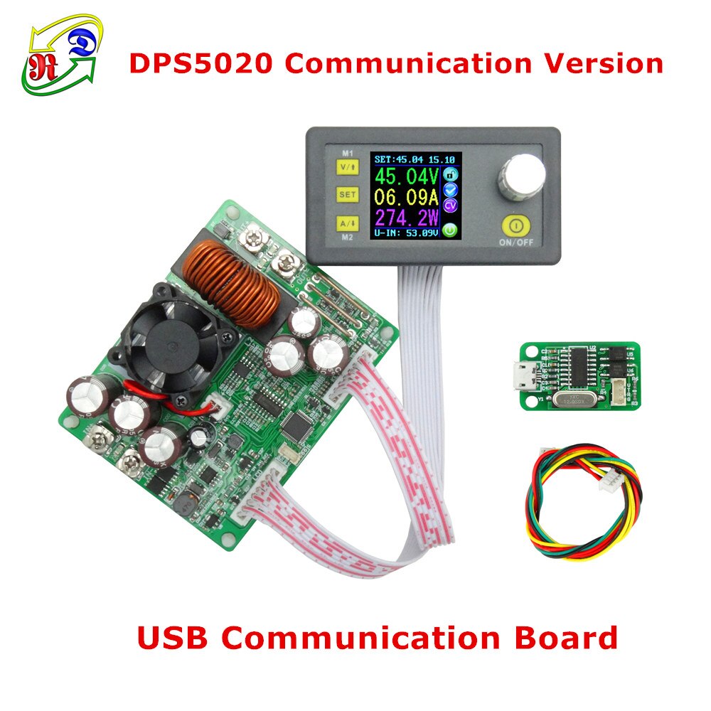 DPS5020 Konstante Spannung strom DC-DC Step-down-kommunikation Netzteil buck Spannung konverter LCD voltmeter 50V 20A: DPS5020-USB