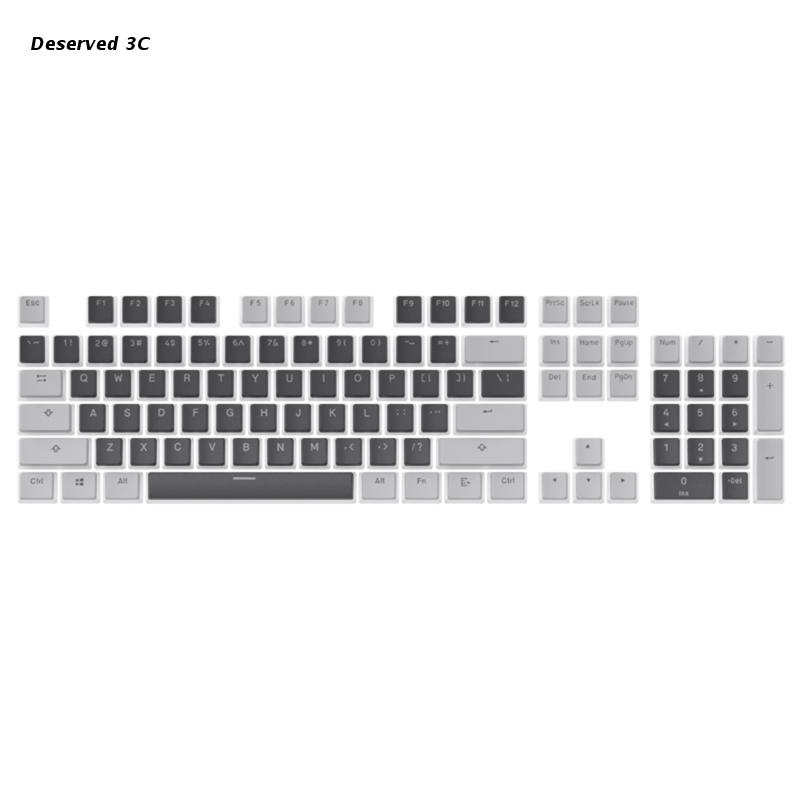 R9CB 104 Keys Pudding Keycap OEM Profile Double Shot PBT Backlit Keycap for Mx Switch: 5