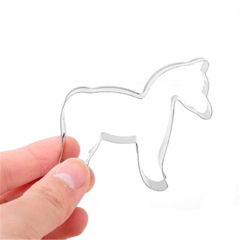 Rvs Paard Modellering Cookie Cutter Mold Cake Decorating Biscuit Gebak Bakvorm Cookie Stempel Gingerbread Man