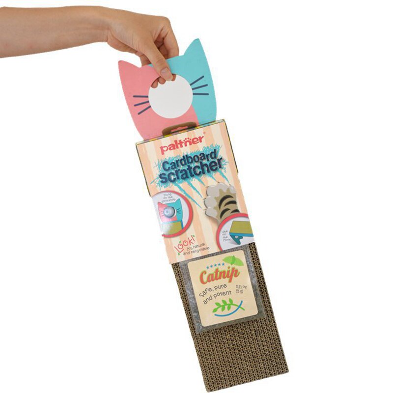 [MPK Store] Hanging Cardboard Scratcher for Cats, Cat Head Cardboard, Scratcher, Scratch Board, Cat Toy