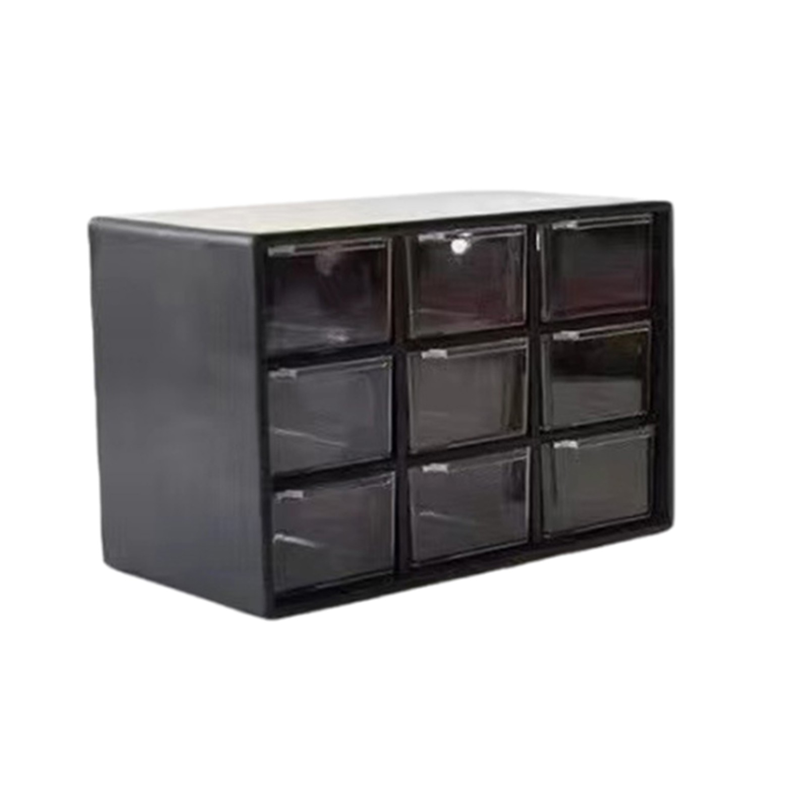 Desktop 9-raster opbergdozen organisator transparant kleine lade gepartitioneerd studentenbureau aan de muur gemonteerde diversen opbergdoos schattig: zwarte kleur